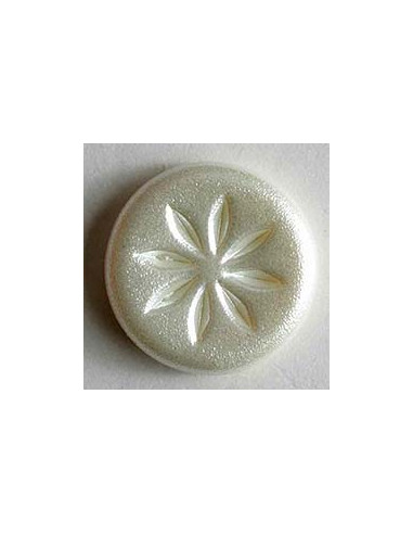 Modeknopf Blüte weiss 11 mm Öse - Dill