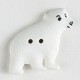 Kinderknopf Eisbär 32 mm - Dill