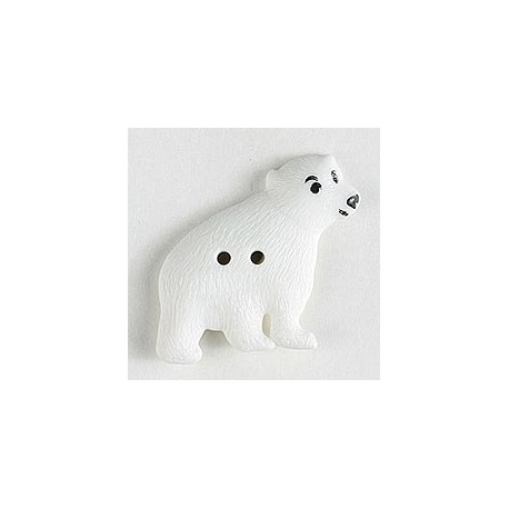 Kinderknopf Eisbär 32 mm - Dill