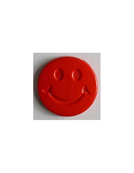 Kinderknopf Smiles 15 mm - Dill 73 - rot