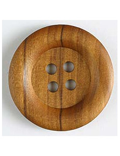 Holzknopf 23 mm 4-Loch - Dill buche- braun