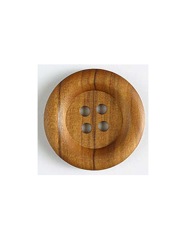 Holzknopf 23 mm 4-Loch - Dill buche- braun