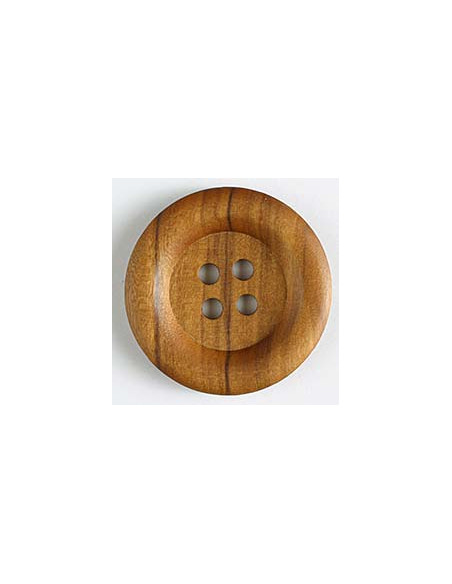 Holzknopf 23 mm 4-Loch - Dill buche- braun