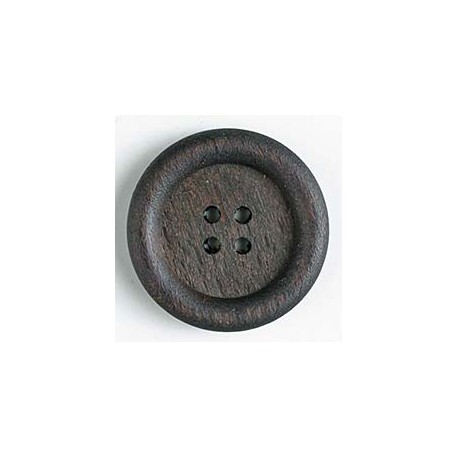Holzknopf dunkelbraun 23 mm - Dill