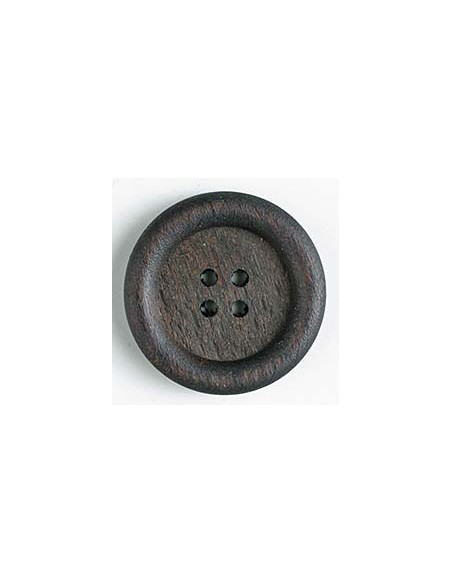 Holzknopf dunkelbraun 23 mm - Dill