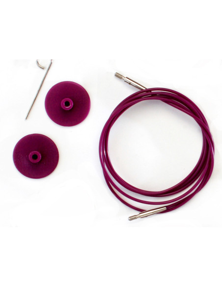 Nadelseile lila silber - Knit Pro